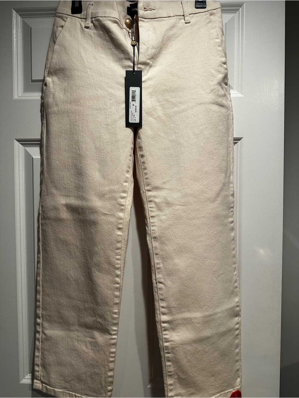Kobi Halperin Cream Straight Leg Jeans
